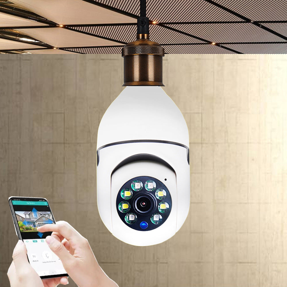 WiFi CAMARA 1080P Bulb 4X Zoom E27 Home 5GWiFi Alarma Monitor